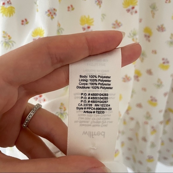 Wilfred Aritzia Effet Floral Mini Dress Medium - Picture 11 of 11